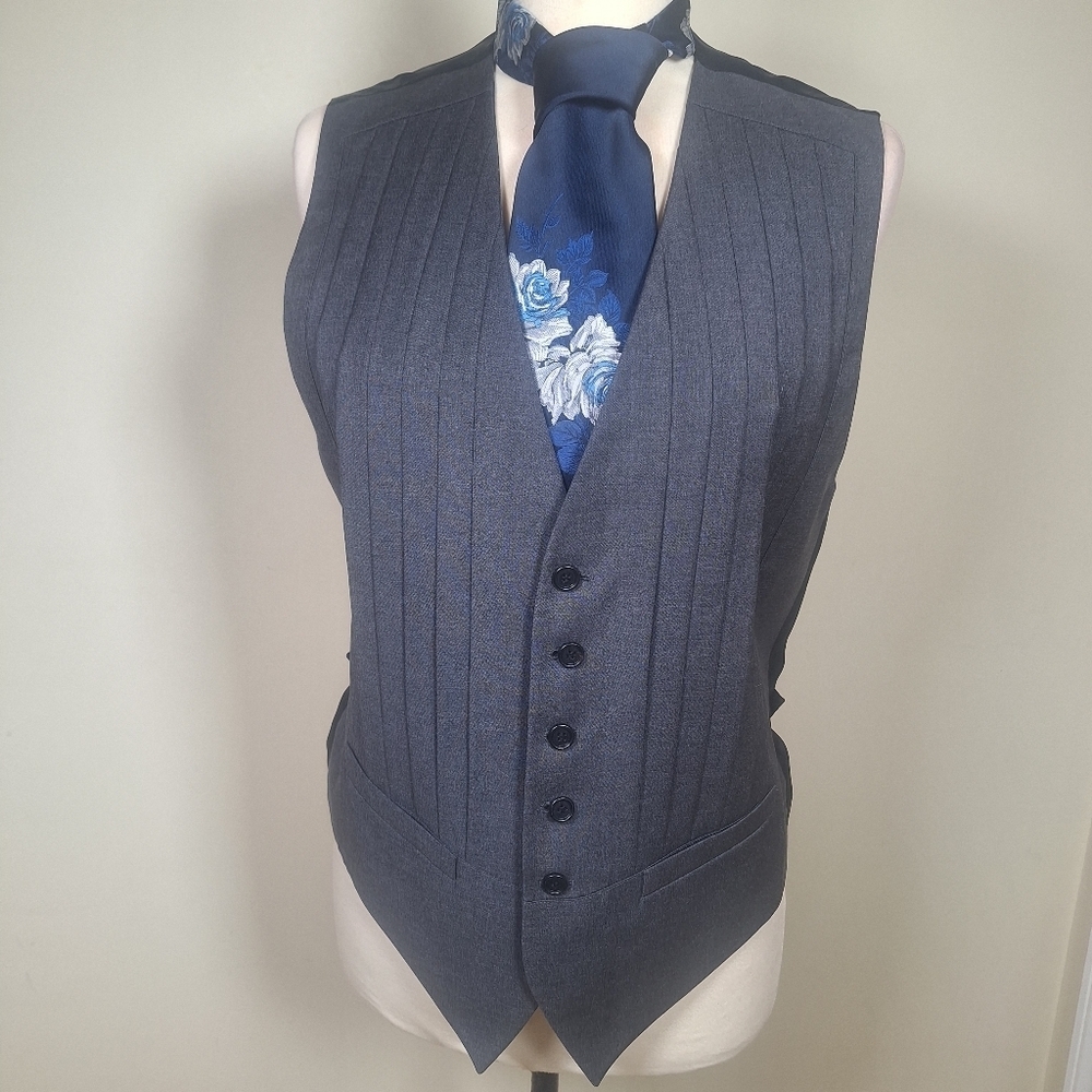Dior Homme Pleated Wool Men's Dress Vest Japanese market only Size  IT 50 US 40